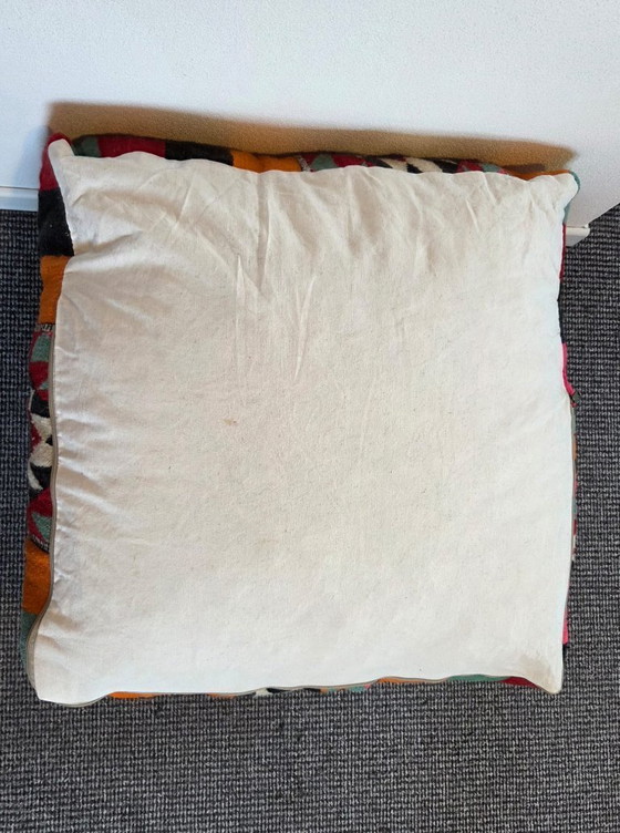 Image 1 of Vintage Kilim pouf set, Moroccan flooring