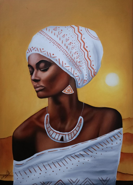 Schilderij van kunstenaar - Enrica Ciffo - African Queen 2