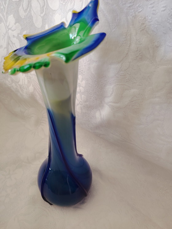 Image 1 of Murano glass dreamlike vase glass vase vintage