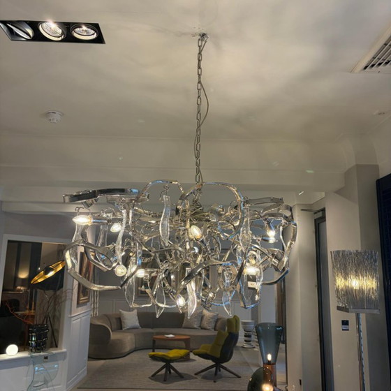 Brand van Egmond Delphinium Chandelier Oval – Illuminazione, Vetro, polished steel (photo 2 of 5)