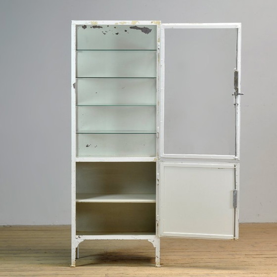 Image 1 of Iron medical cabinet, 1930s