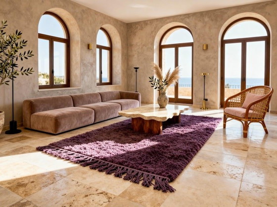 Image 1 of Berberkleed van natuurlijke wol, handgemaakt volgens traditionele methoden, 150/250 cm