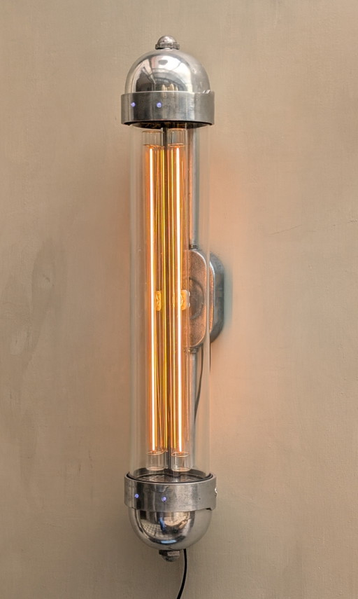 Philips Hellux Applique Modificata. – wandlampen, Glass, Metal