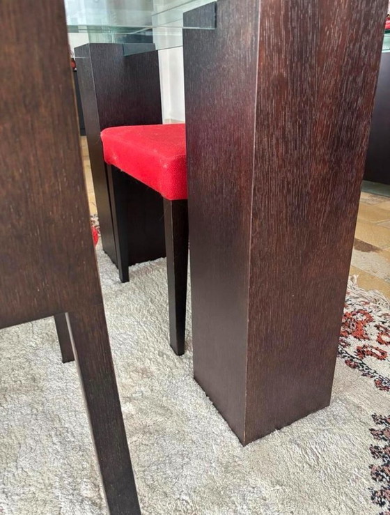 Image 1 of Vintage dining table Roche Bobois + 6 chairs