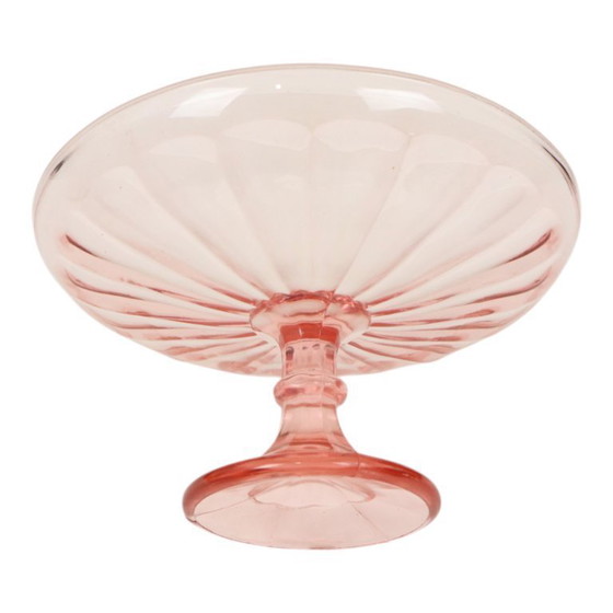 Image 1 of Art Deco Pink Fruit Bowl Rosaline