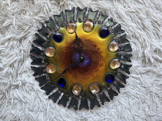 Image 1 of Brutalist style clock from the Cellini studio, 1960s