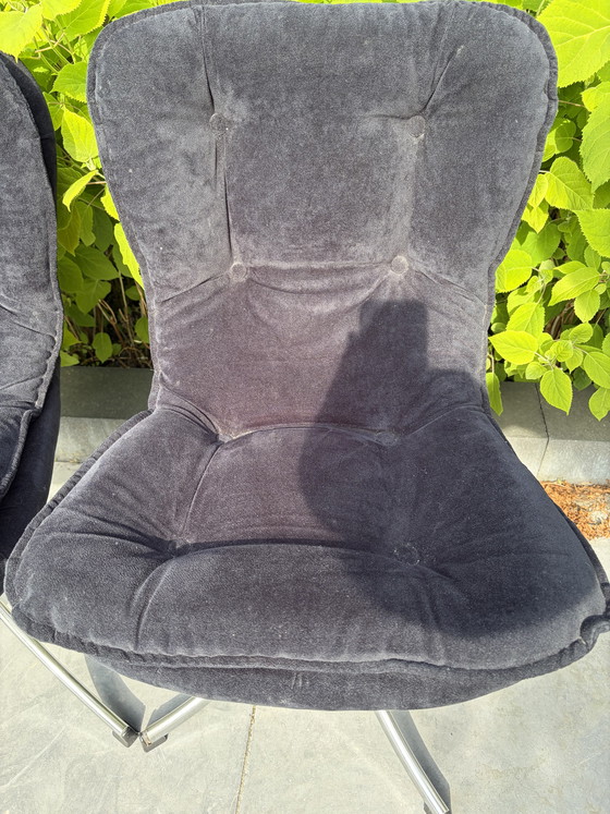 Image 1 of 4 fauteuils pivotants vintage Gastone Rinaldi des années 1970