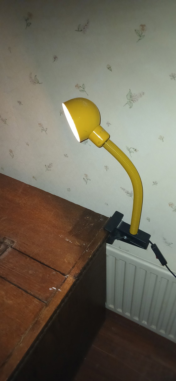 Image 1 of Lampada da scrivania vintage con collo d'oca flessibile e resistente al morsetto