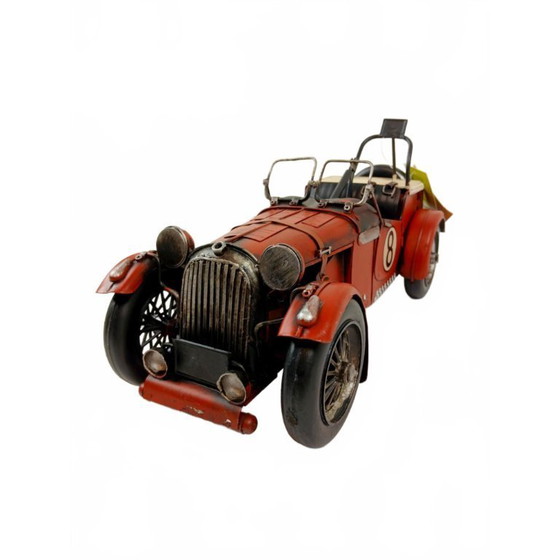 Image 1 of Vintage Look Metalen Racewagen - TF Collection - Handgemaakt