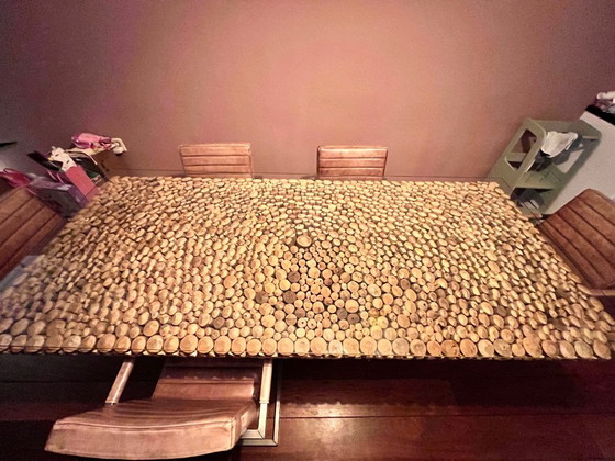 Image 1 of Goossens Esstisch 105x245cm + 6 Lederstühle