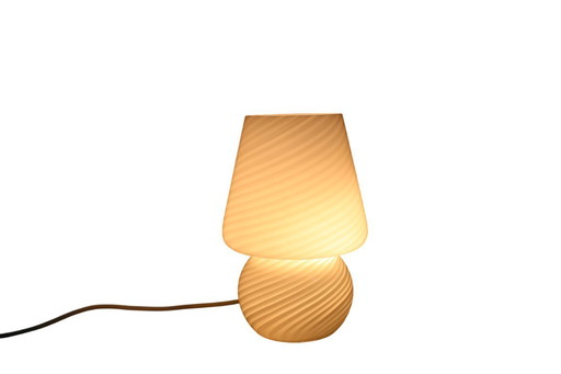 Mid Century Murano champignon glazen tafellamp, Italië, jaren 1970.