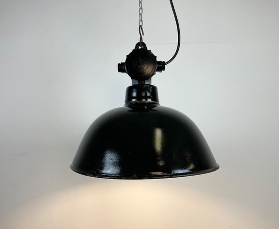 Image 1 of Lampe de l'usine d'émail est-allemande LBD Veb Leuchtenbau Dresden, années 1950