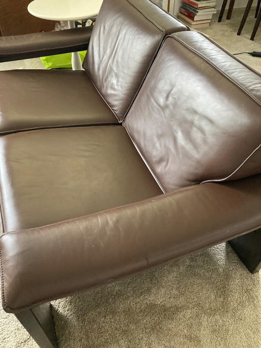 Vintage Leolux 2 and 3 Seater Leather Sofas