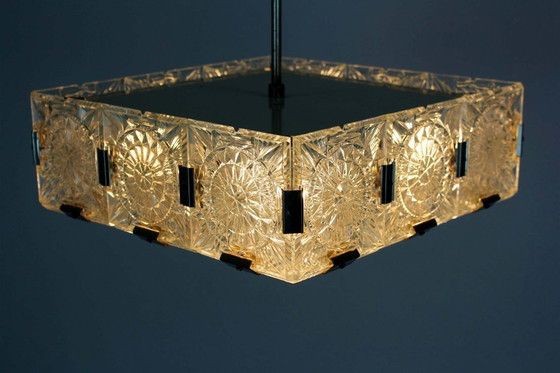 Image 1 of Vintage Sculptural Glass Pendant Lamp attributed to Kamenický Šenov, 1970s