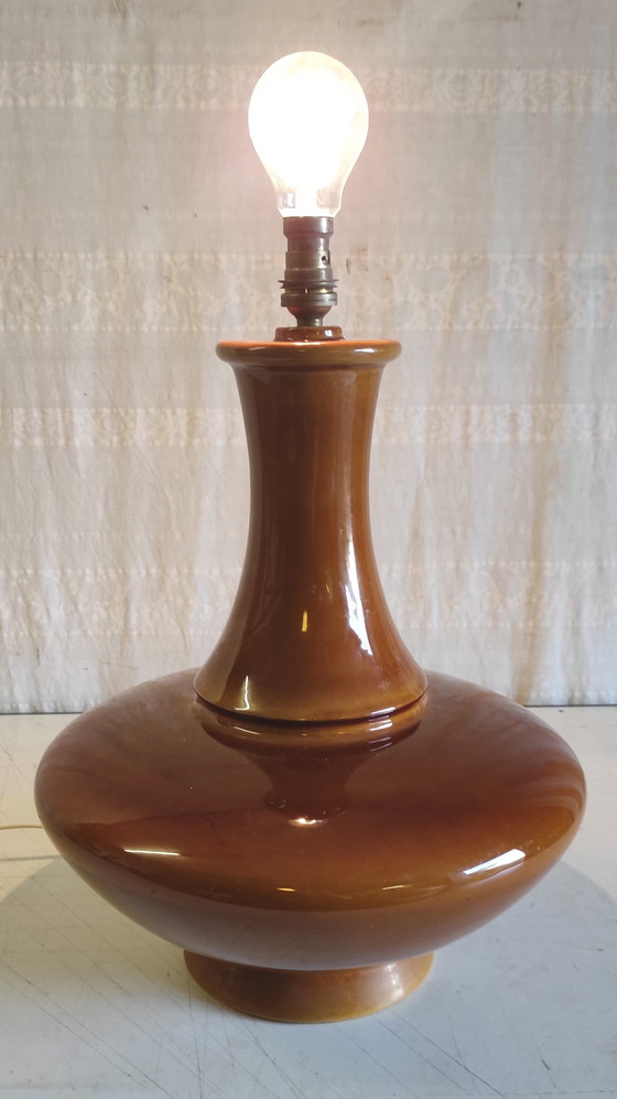 Image 1 of Enamelled ceramic lamp base - mid-20th century