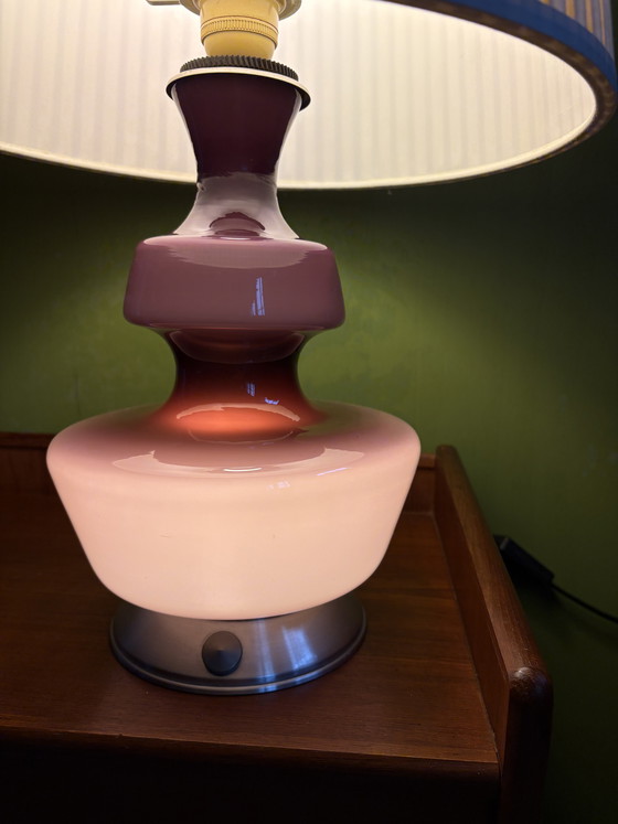 Image 1 of Lampada da tavolo viola della Glass Factory De Rupel N.V.