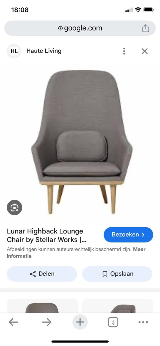 Image 1 of 2 piezas Space Copenhagen Stellar Works Lunar silla de respaldo alto