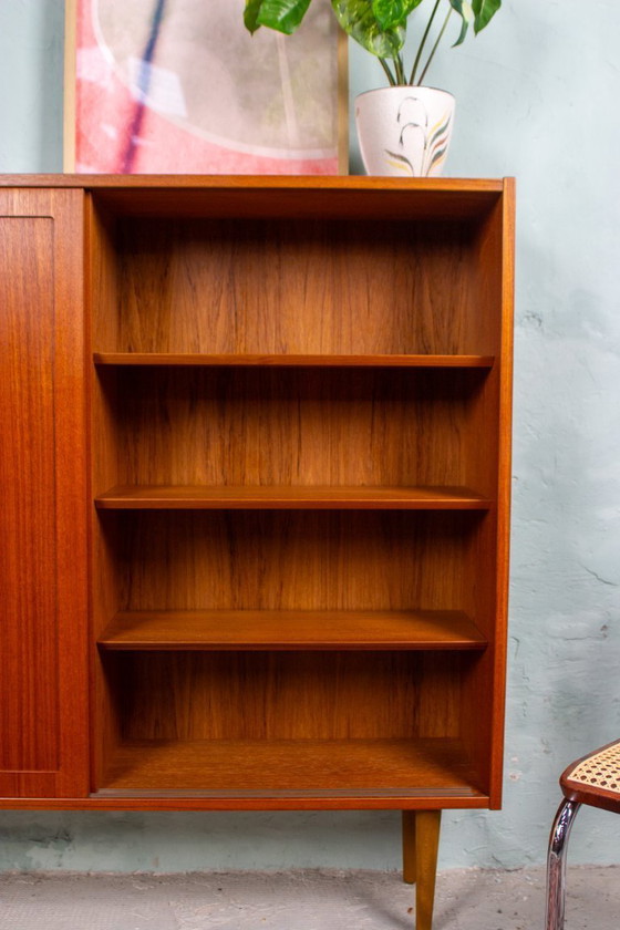 Image 1 of Vintage teak highboard sideboard chest of drawers cabinet Danish Hundevad