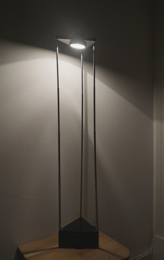 Image 1 of Lampada Kandido di Ferdinand Alexander Porsche per Luci Italia, lampada da tavolo alogena cromata anni '80