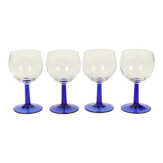 Image 1 of Juego de copas de vino Arcoroc azules