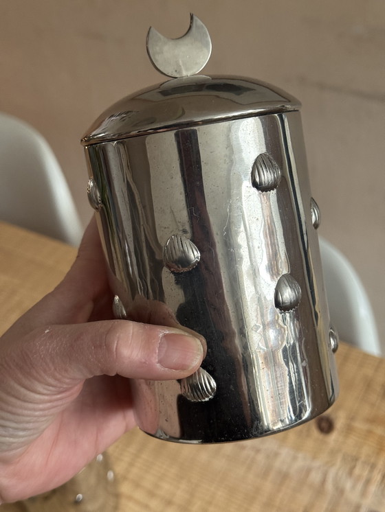 Image 1 of Vintage RVS voorraadblikken jaren 70