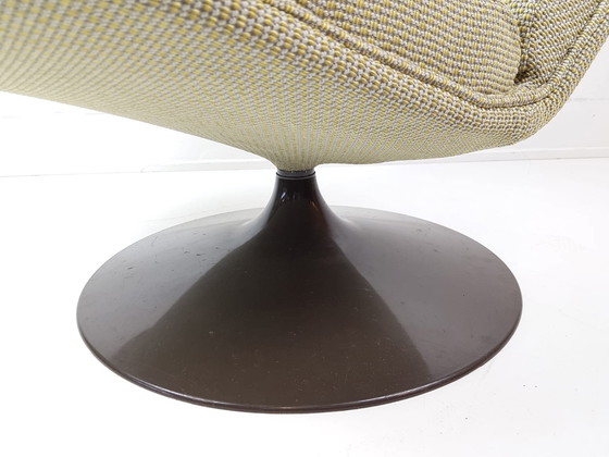 Image 1 of Poltrona Artifort vintage f140 | tessuto di rivestimento giallo-grigio