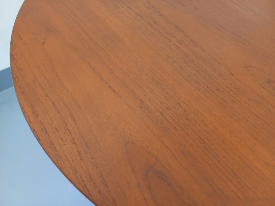 Image 1 of Table Basse Ronde Scandinave Danoise Vintage Bernhard Pedersen & Son en Teck des Années 60