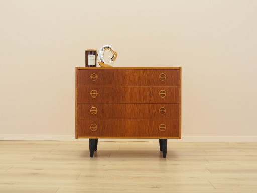 Cassettiera danese in frassino degli anni '70 con maniglie rotonde e gambe nere. – ladekasten, Wood (photo 2 of 13)