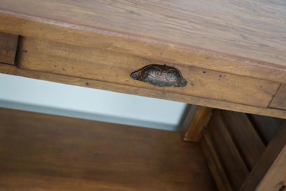 Image 1 of Banco da lavoro francese d'epoca per gioielliere/orologiaio in quercia e faggio, anni '30