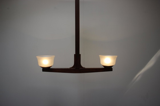 Image 1 of Mid-Century Wooden Chandelier, 1930s