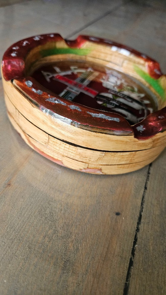 Image 1 of Handmade Cigar Ashtray, Epoxy Resin Wood Art, Luxury Smoking Accessories, Burl Wood Style, Groomsmen Gift.