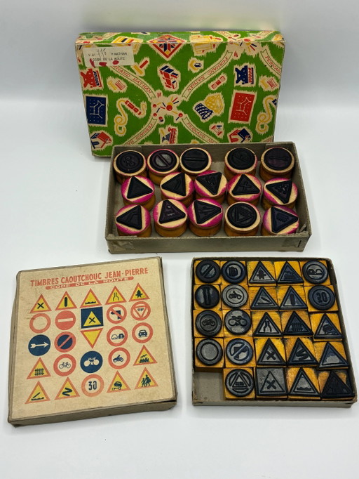 Set van 2 vintage educatieve spellen – Verkeersregels – Fernand Nathan & Jean-Pierre – jaren 1950-1960 (photo 2 of 2)