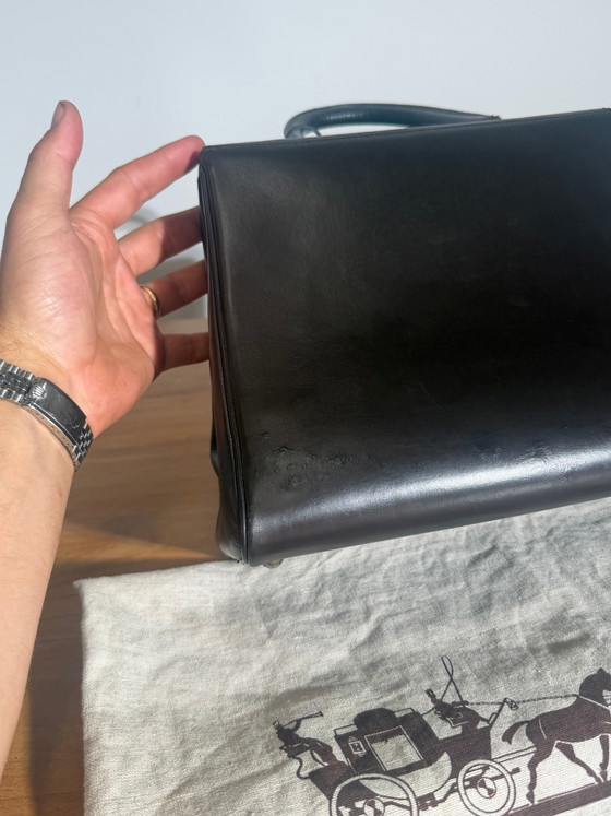 Delvaux Brillant MM Handbag – Chocolate Brown Leather – Top handle bags (photo 10 of 10)