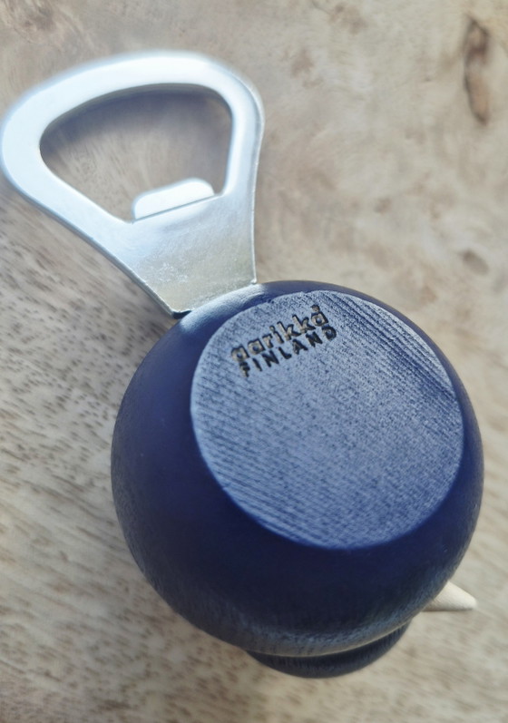 Image 1 of Aarikka Simasieppo Finland Flaschenöffner blauer Vogel / bottle opener