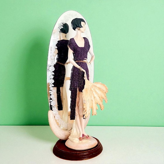 Image 1 of Art Deco mirror in style of Giuseppe Armani