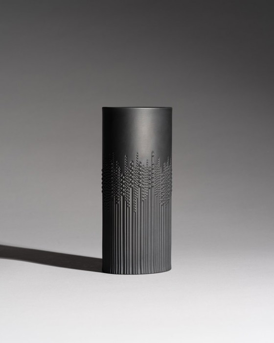 Image 1 of Rosenthal Tapio Wirkkala Vase Duo Black Matte Porcelain Studio-Line Mid Century