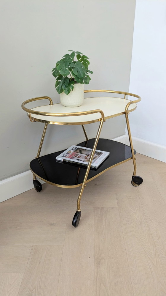Image 1 of Vintage, midcentury serving trolley, trolley, bar cart 