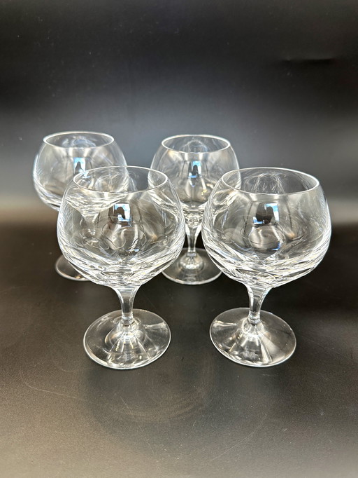 4 x sherry glasses Thomas Web Lead Crystal