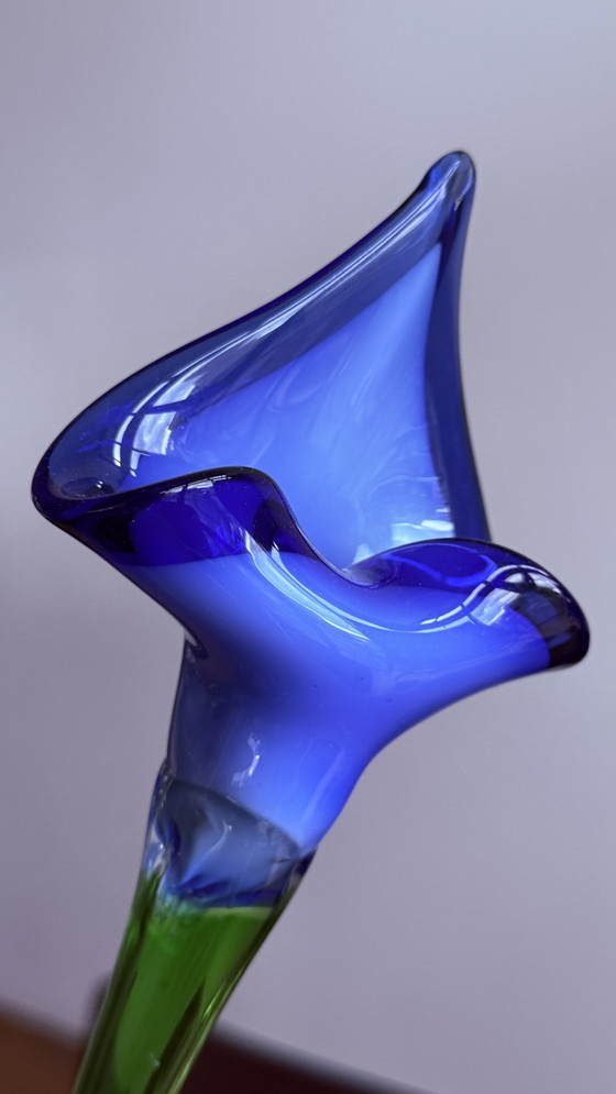 Glass blue Calla flower from Murano – Decorative Objects, Murano Glass (photo 3 of 9)