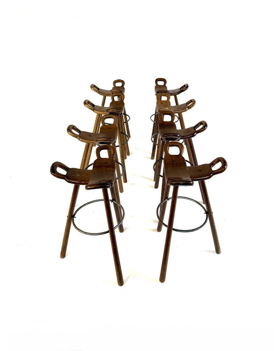 Image 1 of 8 sgabelli da bar vintage Marbella, Conoform anni '60