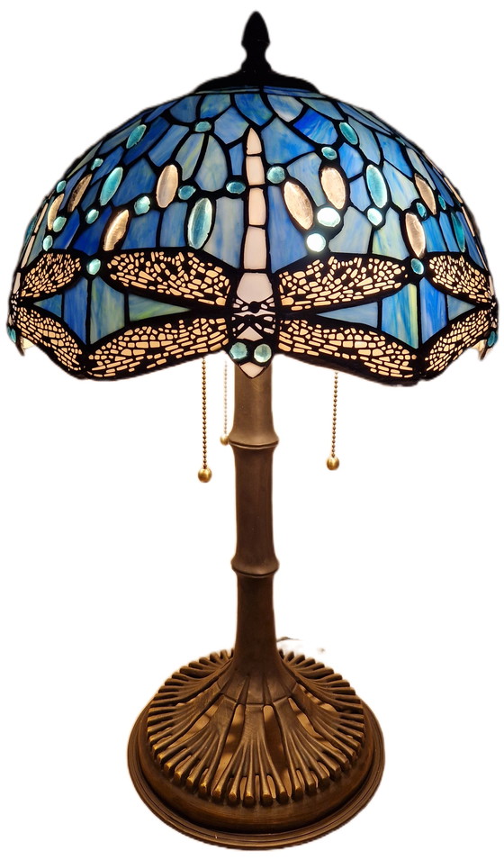 Image 1 of Lámpara de mesa estilo Tiffany de cobre 70x40