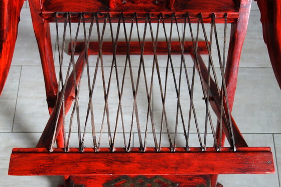 Image 1 of Ancien fauteuil pliant de mandarin, Chine, milieu XXème