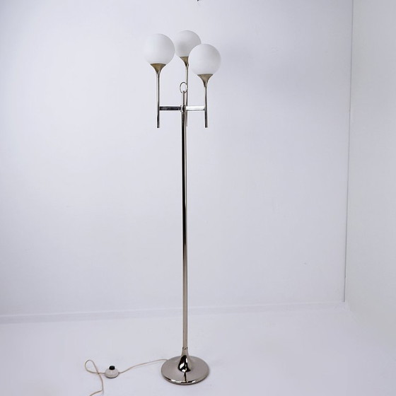 Image 1 of Vintage Sciolari staande lamp van chroom, jaren 70, Italië