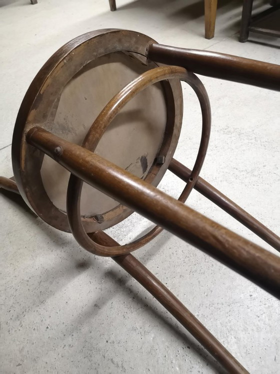 Image 1 of Authentieke BAUMANN bistrostel - Vintage gebogen hout met Art Nouveau-decoratie