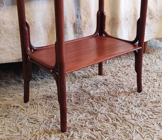 Image 1 of Bentwood solid wood side table - early 20th century