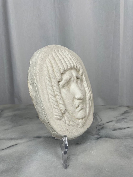 Image 1 of Rostro en bajo relieve, estilo máscara antigua