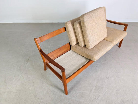 Image 1 of Midcentury sofa France & Søn Couch Ole Wanscher three-seater teak2