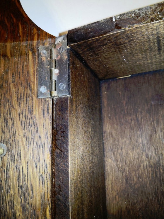 Raro orologio antico, vintage, retrò, in legno e porcellana, proveniente da Parigi / anni '70 (photo 16 of 17)