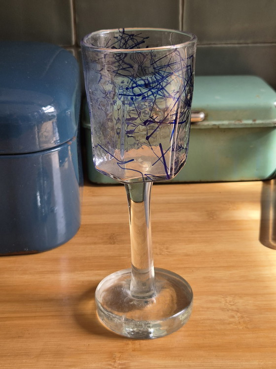 Image 1 of Ensemble de 4 verres uniques soufflés à la main en Estonie – Verre d'art nordique