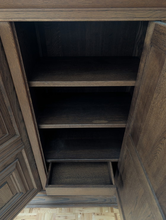 Image 1 of Brutalist oak sideboard - Mid-Century Modern